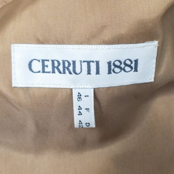 Vintage M French Cashmere 2pc Set Blazer Vest Tan - Picture 11 of 14